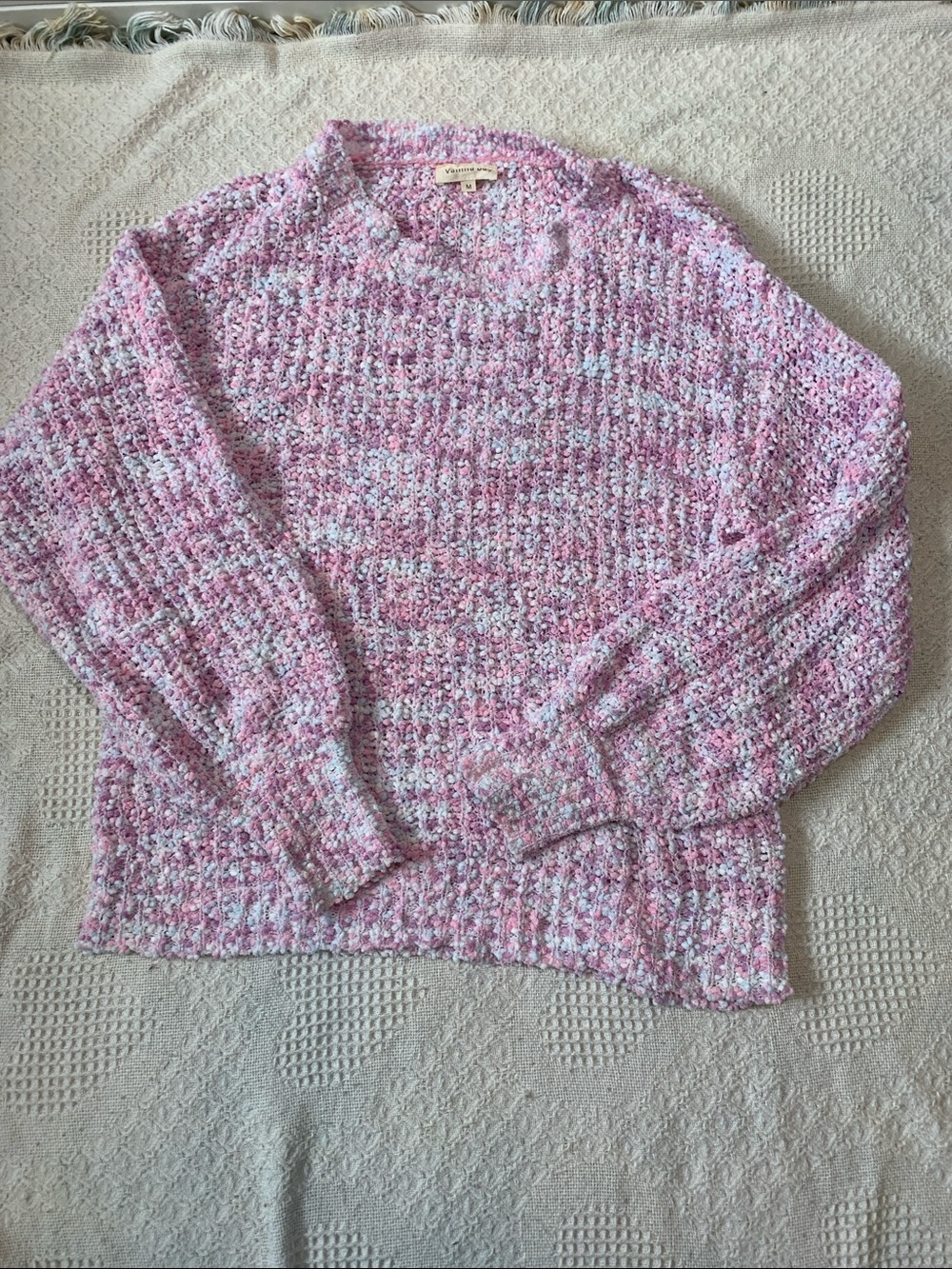 Vanilla Bay Pink Marled Crewneck Sweater